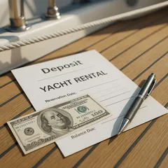 Yacht rental deposit